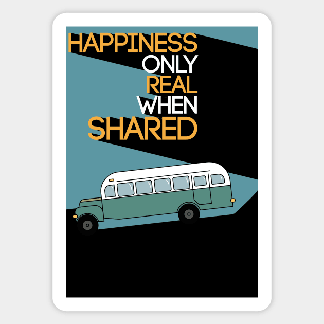 INTO THE WILD - Magic Bus Flatdesign Sticker by NaturalSkeptic